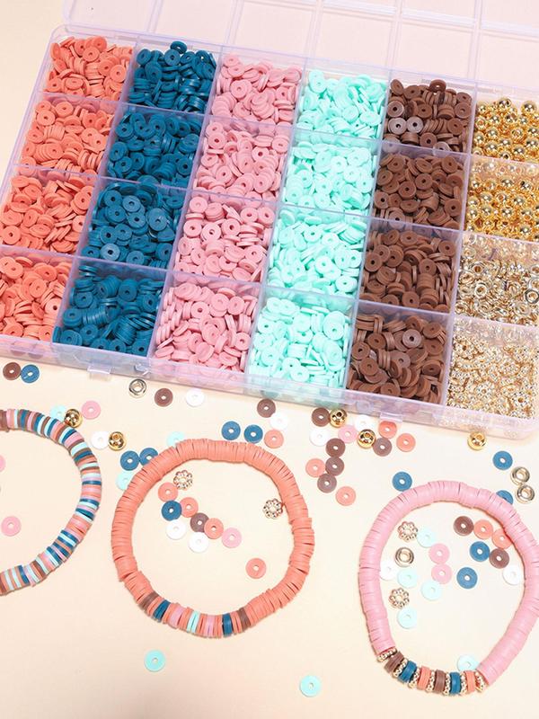 Boho Style Beaded Bracelet Kit, Colorblock Beaded Bracelet Making Kit, Fashion Accessories for Women & Girls, Trendy All-match & Exquisite DIY Jewelry for Birthday Gift