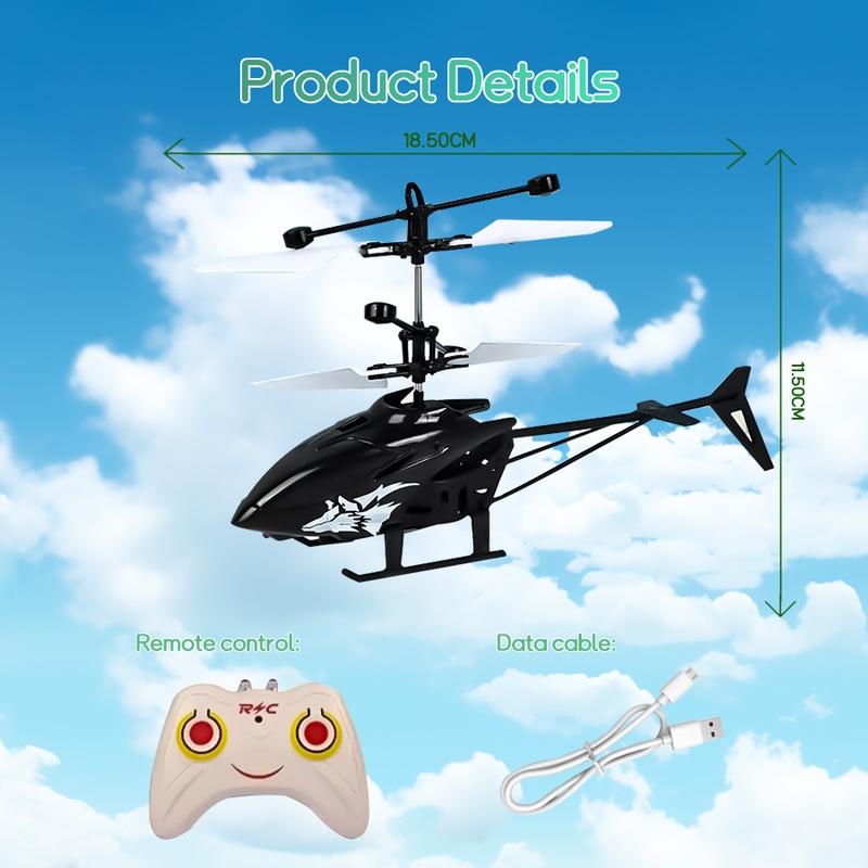 2-in-1 RC Helicopter & Drone: USB Rechargeable, Infra-Red Induction, Upgraded Sensor. Portable, BPA-Free Mini Nano for Gaming