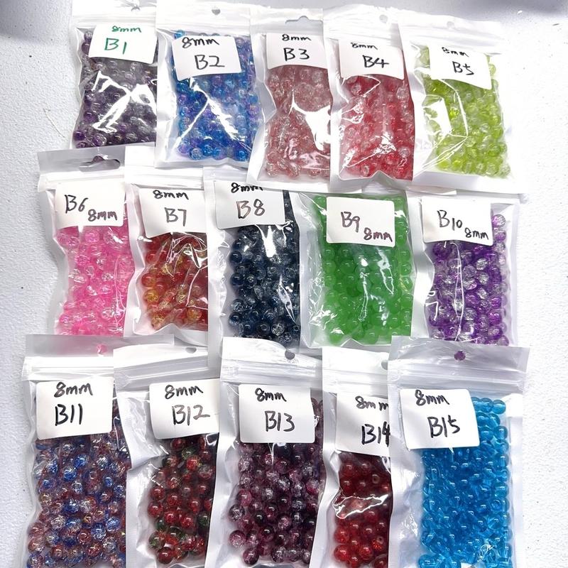 DIY 50pcs glass beads Natural semi-finished porcelain beads for bracelet necklace making