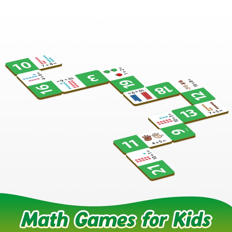 Learning Dominoes,Addition Flash Cards, Math Games, Math Manipulatives, Learning Games, Counting Toys, Learning Activities,Mathematical skill sets