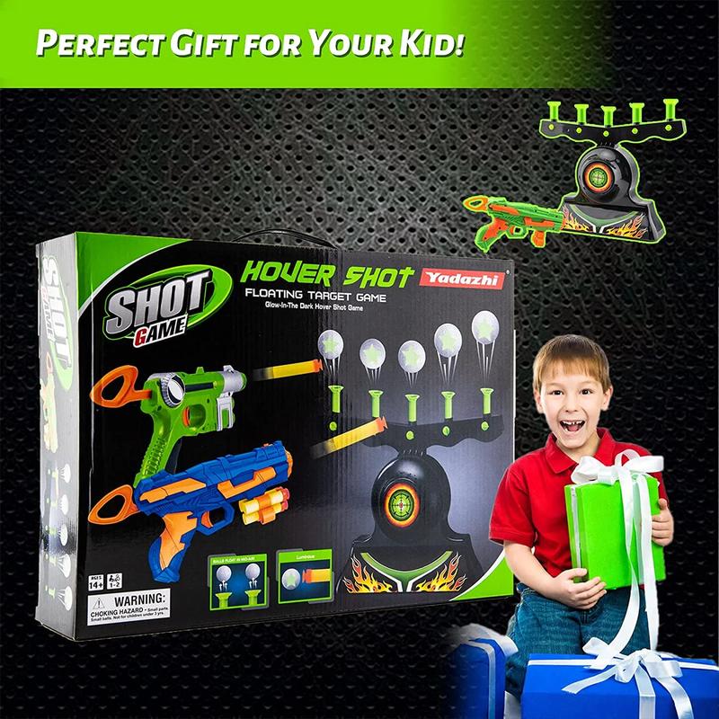 Shooting Targets for Nerf Guns Shooting Game Glow in The Dark Floating Ball Target Practice Toys for Kids Boys Hover Shot 1 Blaster Toy Gun 10 Soft Foam Balls 3 Darts Gift nerf gun