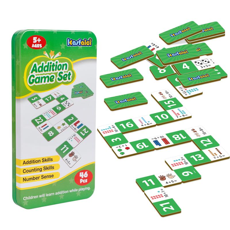 Learning Dominoes,Addition Flash Cards, Math Games, Math Manipulatives, Learning Games, Counting Toys, Learning Activities,Mathematical skill sets