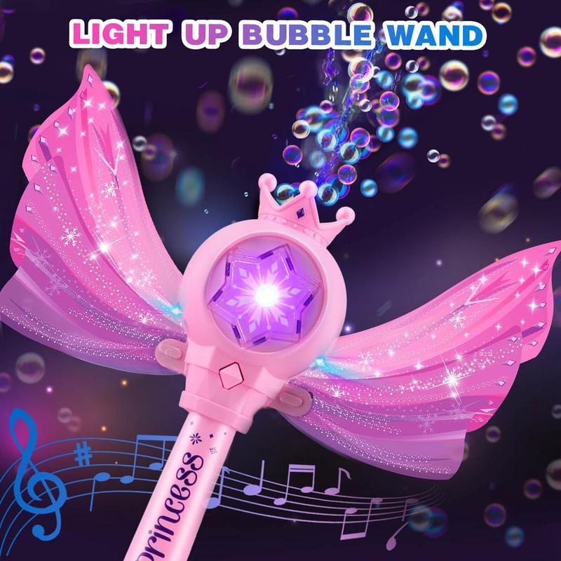 Light Up Bubble Wand Outdoor Toys for Girls Bubble Party Favors for Kids Birthday Gifts Girl Toys bubblewand