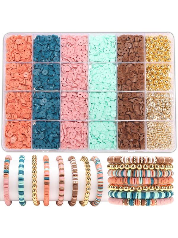 Boho Style Beaded Bracelet Kit, Colorblock Beaded Bracelet Making Kit, Fashion Accessories for Women & Girls, Trendy All-match & Exquisite DIY Jewelry for Birthday Gift