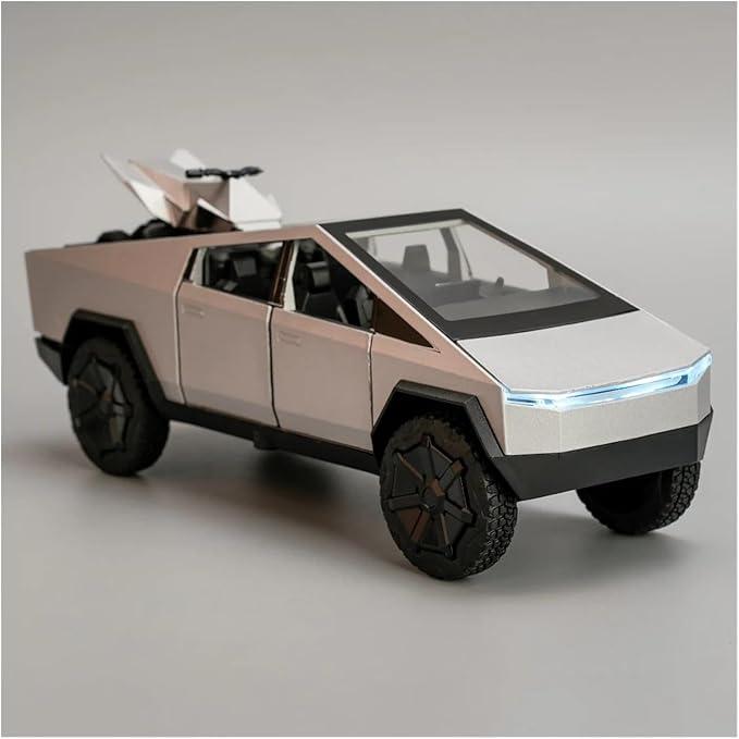 Hot Selling High-Detailed 1:32 Tesla Cybertruck Mars Pickup Toy with Pull-Back, Light & Sound Features – The ultimate collectible for car enthusiasts, Ideal for Play & Display for kids