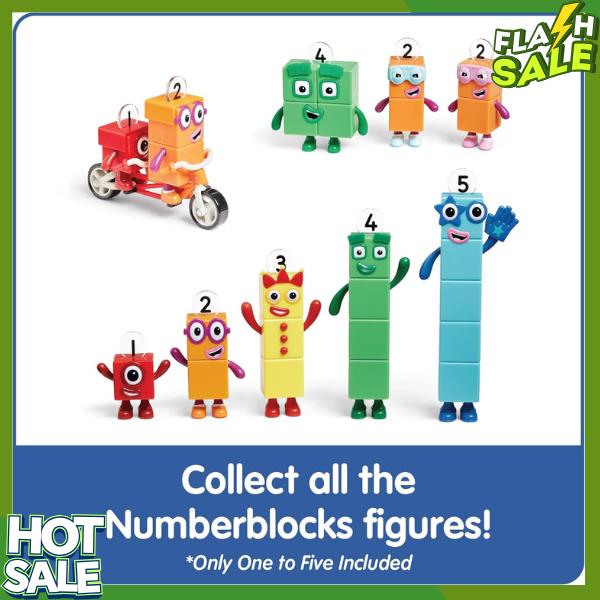 hand2mind Numberblocks Friends One to Five Figures, Cartoon Action Figure Set, Toy Figures, Play Figure Playsets, Number Toys, Math Toys, Stocking Stuffers