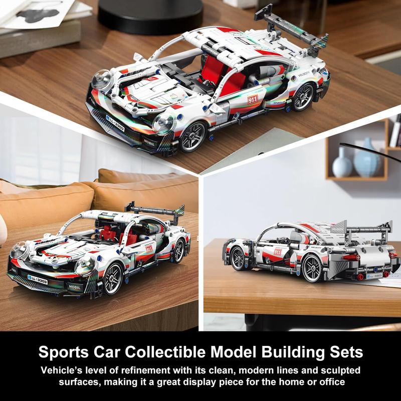 540 Piece Sports Car Model Building Kit for Kids,Teens and Adults,MOC 1:18 Racing Pull Back Car Model Building Set,STEM Educational Construction Toy Car,Birthday Gifts for Boy and Girl Ages 6+ car