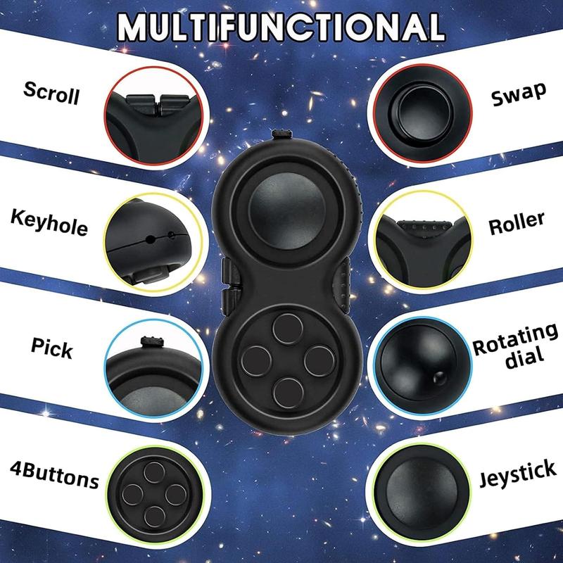 Fidget Toy Game, Rubberized Classical Controller Fidget Concentration Toy with 8-Fidget Functions and Lanyard - Excellent for Relieving Stress and Anxiety,The Most Ergonomic,Buy now and enjoy - stress relief