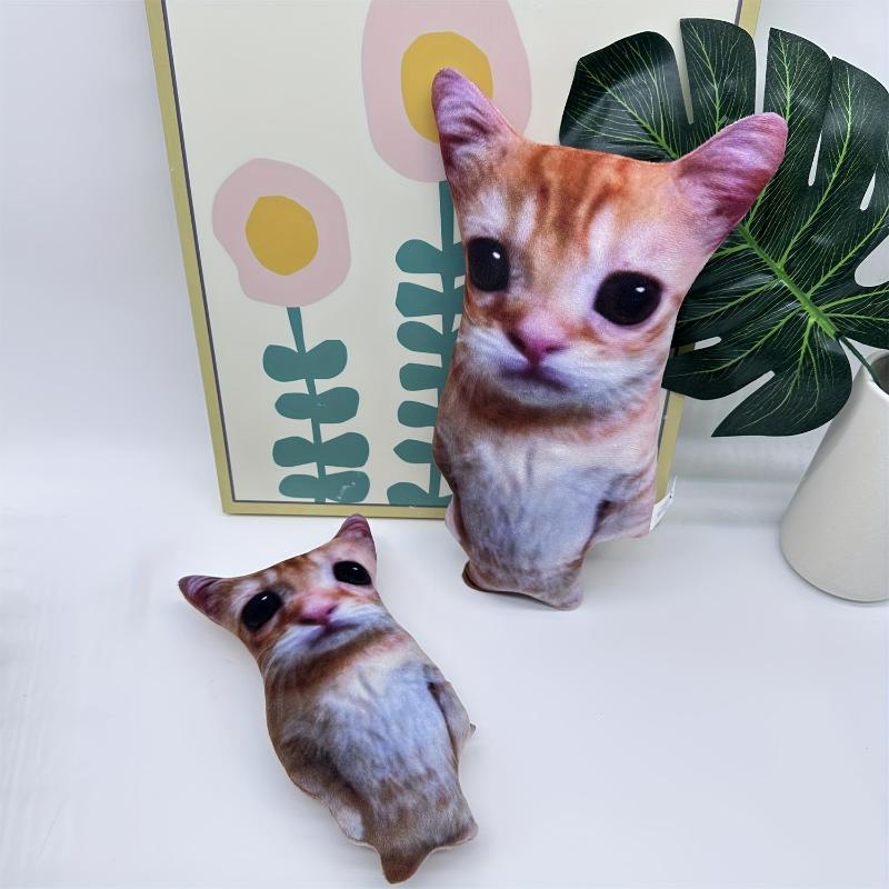 8.27 11.81inch New Enlarged Version Of Simulated Three-dimensional Cat High-quality Plush Animal Cat Thanksgiving Gift Room Decoration