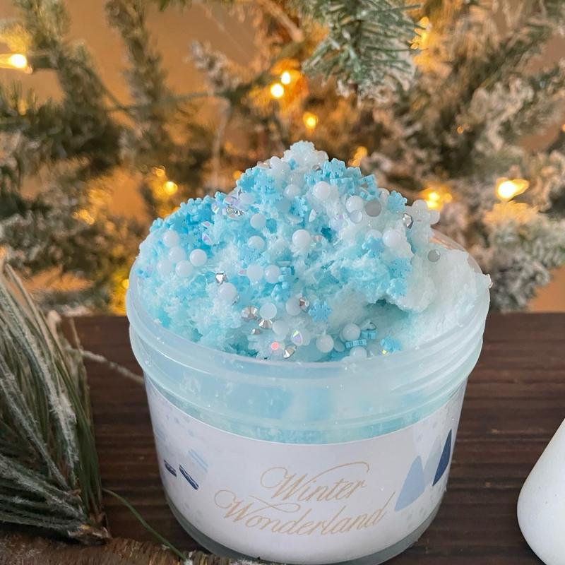 Slime Winter Wonderland Christmas slime Candy Cane Scented Perfect for the holidays Gifts or stocking stuffers cloud cream slime