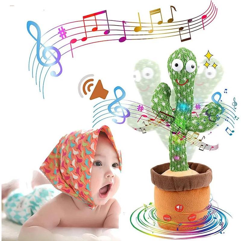 1pc dancing cactus toys repeat talking, wriggle and sing plush toys