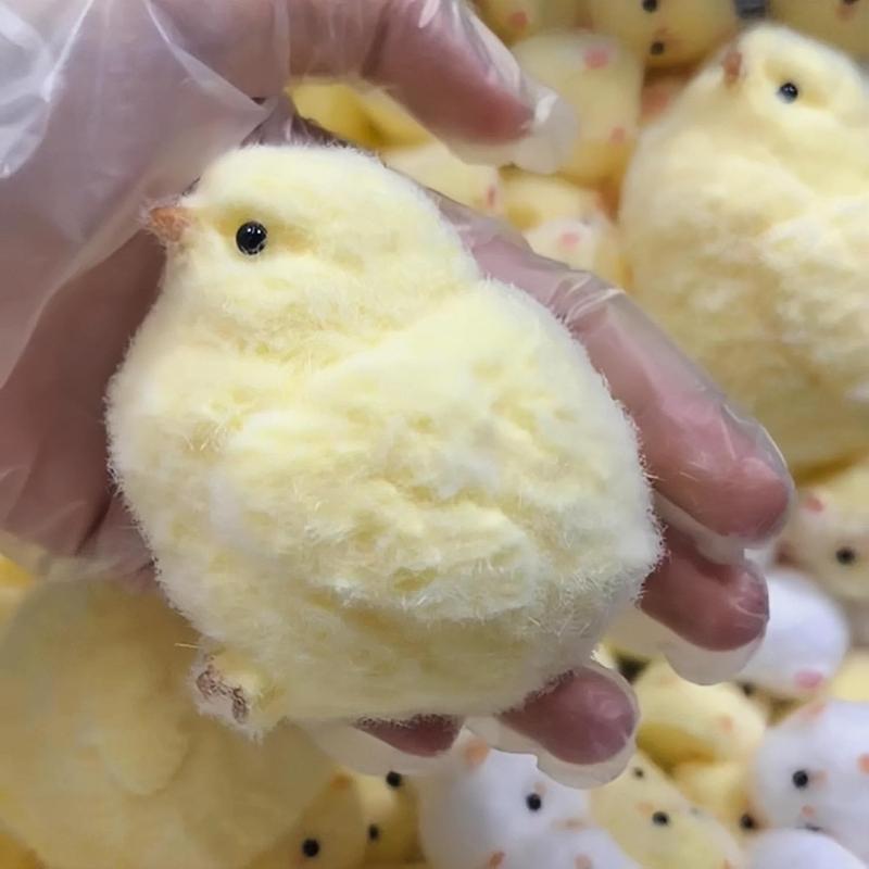 Children's toy Handmade Squishy Chick Soft Squishy Fidget Toys Silicone Squeeze Toys for Stress Relief ( Chicken ) Christmas Gift