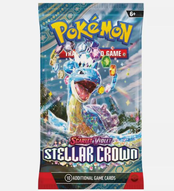 10 Packs Pokémon TCG: Stellar Crown - Collection Game