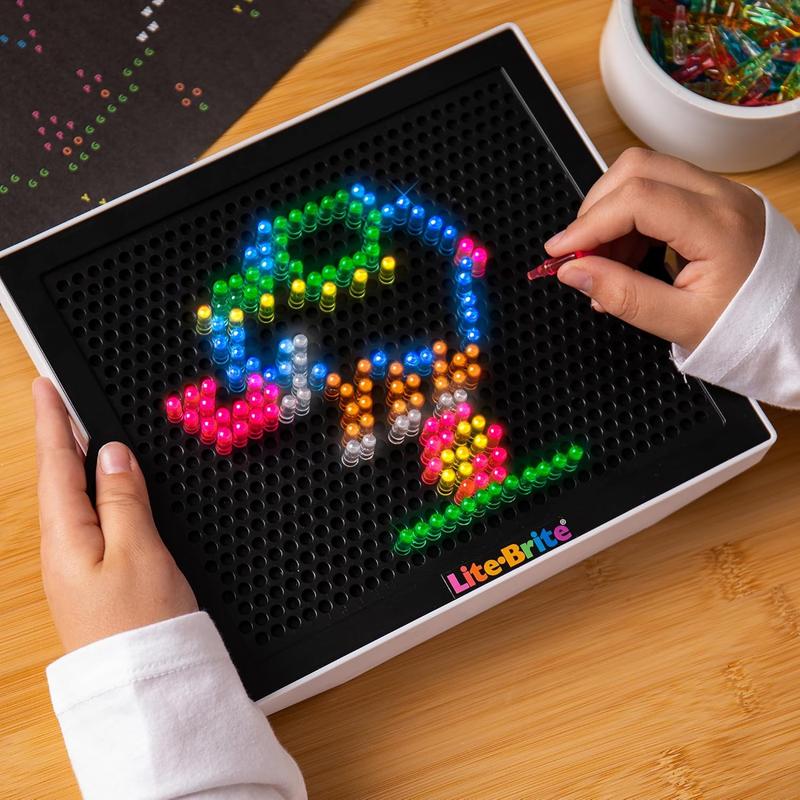 Lite Brite Classic, Favorite Retro Toy - Create Art with Light, STEM, Educational Learning, Holiday, Birthday, Gift, Boys, Kid, Toddler, Girls Age 4+