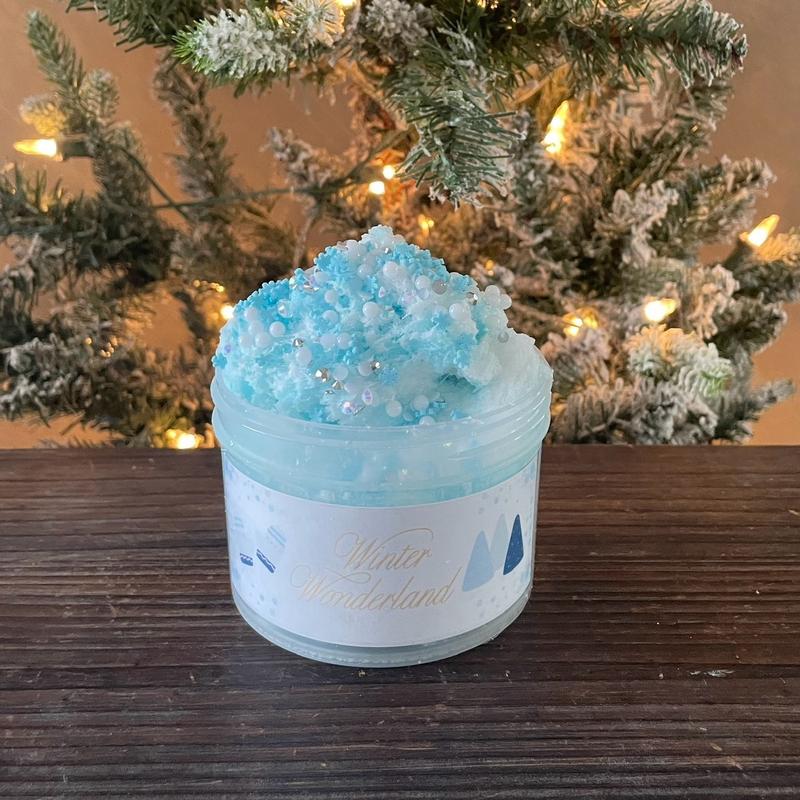 Slime Winter Wonderland Christmas slime Candy Cane Scented Perfect for the holidays Gifts or stocking stuffers cloud cream slime