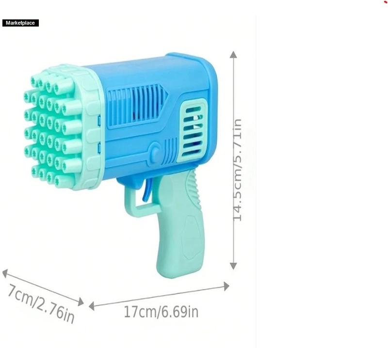 32 Holes Automatic Bubble Blower Gun(Batteries Not Included)