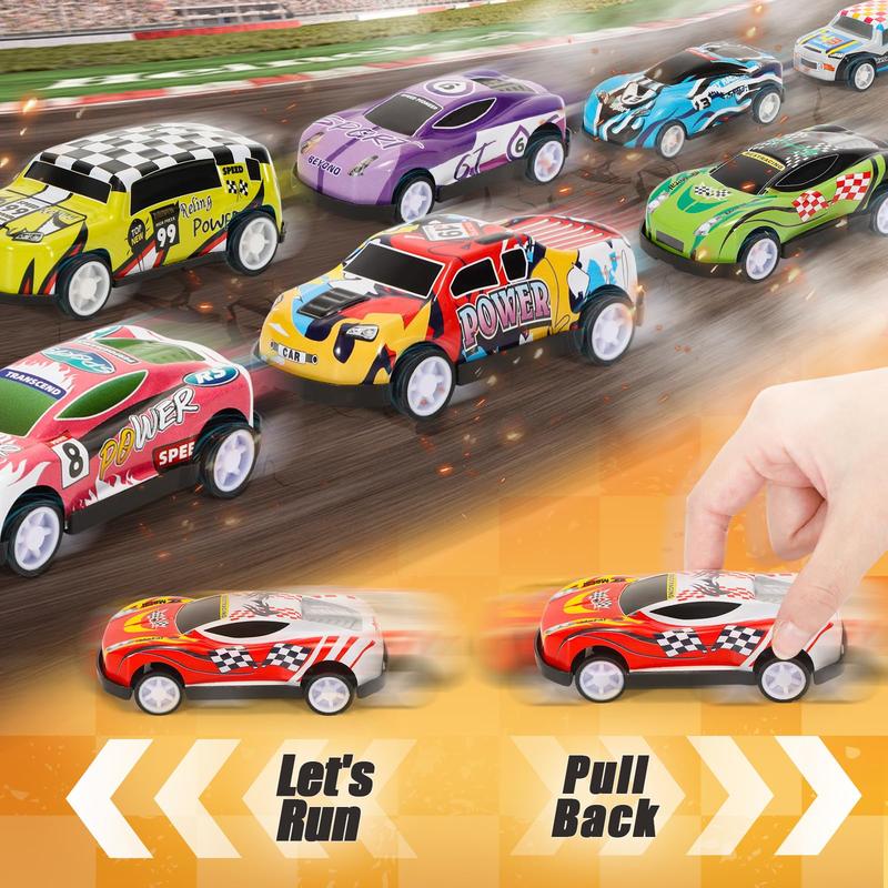 67Pcs Toy Cars with Storage Box, Pull Back Cars Race Cars Bulk, Treasure Box Toys for Classroom Goodie Bag Stocking Stuffers Party Favors