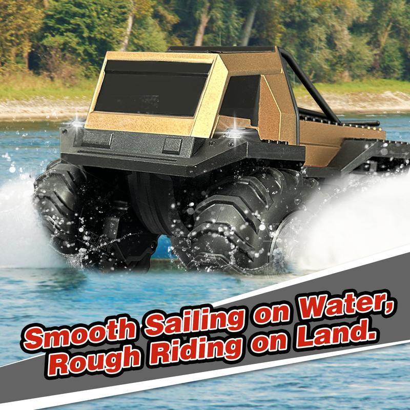 Cyber Amphibious Truck Toy -  360° Spinning High-Speed Racer for Land & Water, Perfect Gift for Kids