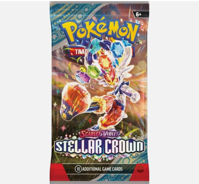 10 Packs Pokémon TCG: Stellar Crown - Collection Game