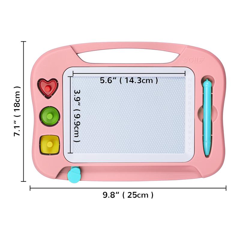 SGILE Magnetic Drawing Board for Kids with Magnet Pen and Three Stamps - Educational Learning Toy&Gift for Toddlers，Regalo