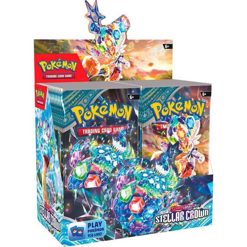 10 Packs Pokémon TCG: Stellar Crown - Collection Game