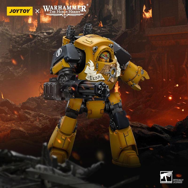 JOYTOY Warhammer 40k 1 18 Action Figures Mecha Anime 24cm  Imperial Fists Contemptor Dreadnought Collection Model Toys