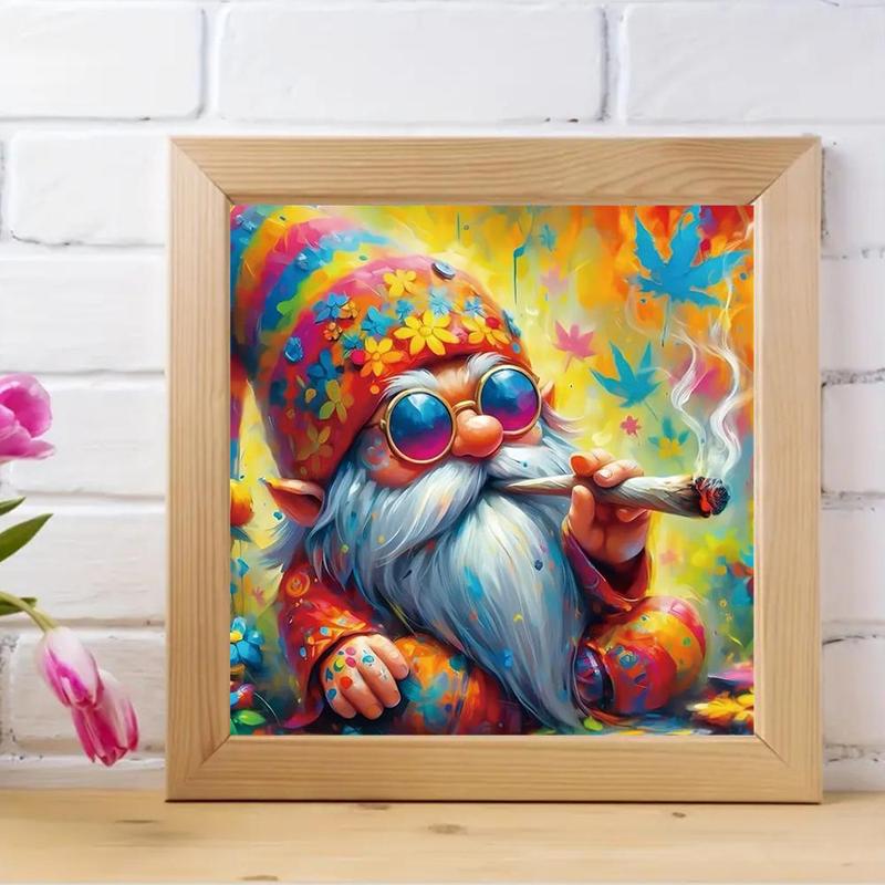 Cartoon Dwarf Pattern DIY Diamond Arts Colorful Painting Kit without Frame, DIY 5D Diamond Art Painting for Home Decor