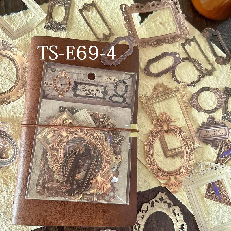 Vintage Style Design Book Corner Sticker, 30pcs pack Scrapbooking & Stamping Paper, DIY Decorative Paper for Scrapbooking & Journal Making