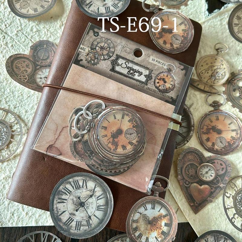 Vintage Style Design Book Corner Sticker, 30pcs pack Scrapbooking & Stamping Paper, DIY Decorative Paper for Scrapbooking & Journal Making