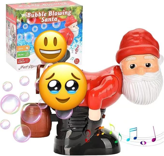 Santa Claus bubble machine Novelty toys Best gift for kids Holiday essentials