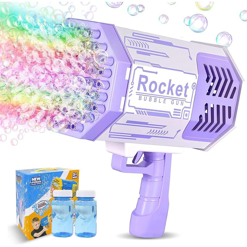 FLASH SALE 51%  Bubble Gun Rocket 69 Holes Soap Blaster Machine, Bazooka Bubble Launcher Blower Toys for Kids Outdoor Indoor, Bubble Maker for Party Birthday Wedding