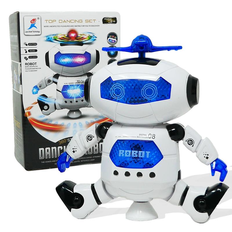 Dancing Robot with Lights and Sound 360 Degree LED Spinning