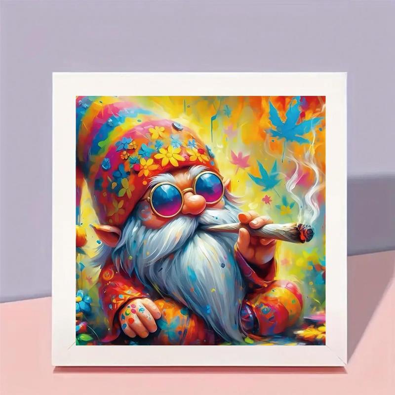 Cartoon Dwarf Pattern DIY Diamond Arts Colorful Painting Kit without Frame, DIY 5D Diamond Art Painting for Home Decor