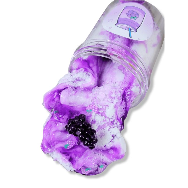 Grape Cream Soda Hybrid Cloud Clear Slime