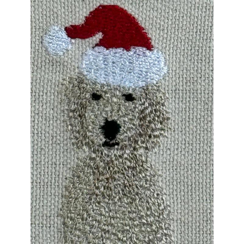 Santa Poodle Doodle Machine Embroidered and Framed! Other Designs and Breeds Available!