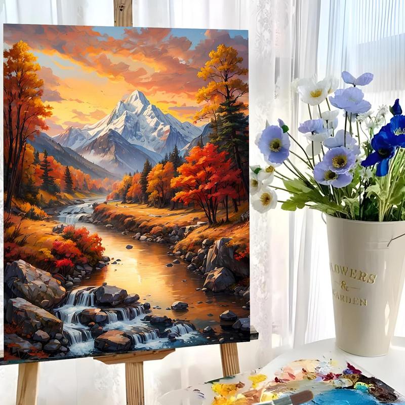 Landscape Pattern DIY Painting By Numbers Kit, 1 Set Frameless DIY Painting By Numbers Kit, Wall Art Decoration for Home Living Room Bedroom