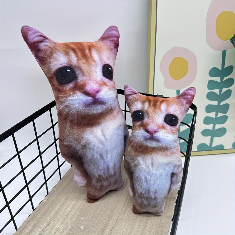 8.27 11.81inch New Enlarged Version Of Simulated Three-dimensional Cat High-quality Plush Animal Cat Thanksgiving Gift Room Decoration