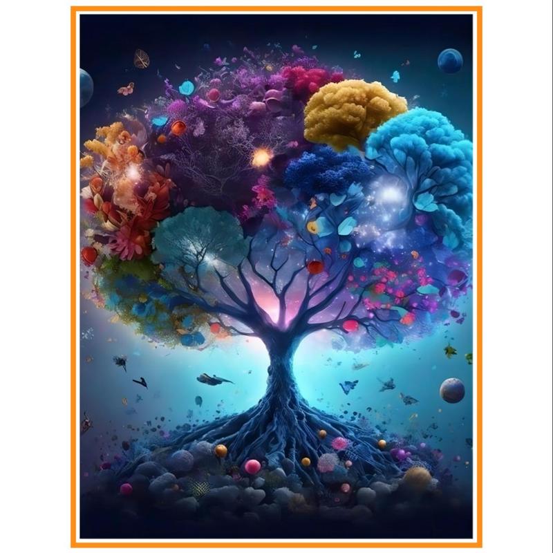 Tree of Life Pattern DIY Diamond Painting Kit Without Frame, 1 Count DIY Decorative Art Picture For Beginner, DIY Home Decor