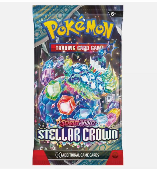 10 Packs Pokémon TCG: Stellar Crown - Collection Game