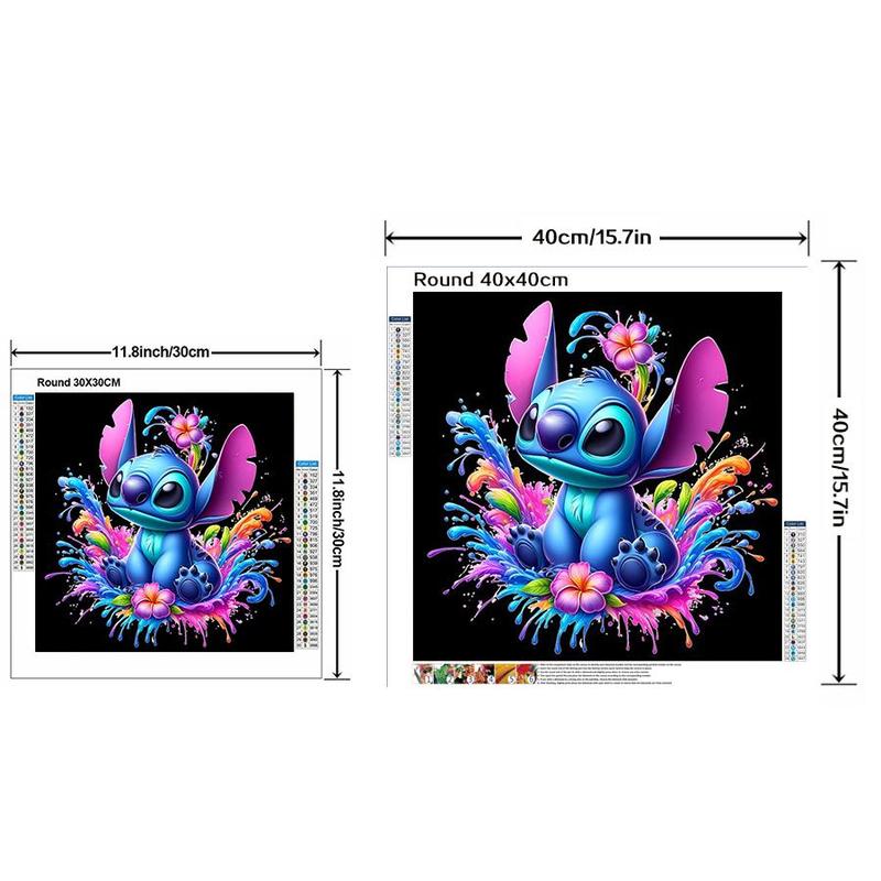 Disney Flower Stitch Pattern DIY Diamond Arts Colorful Painting Kit without Frame, DIY 5D Diamond Arts Colorful Painting Kit, Wall Art Decor for Home