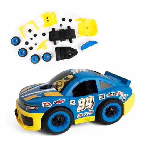 Nascar Team Pit Stop Playset with Take Apart Car Tool Set 84 Pieces