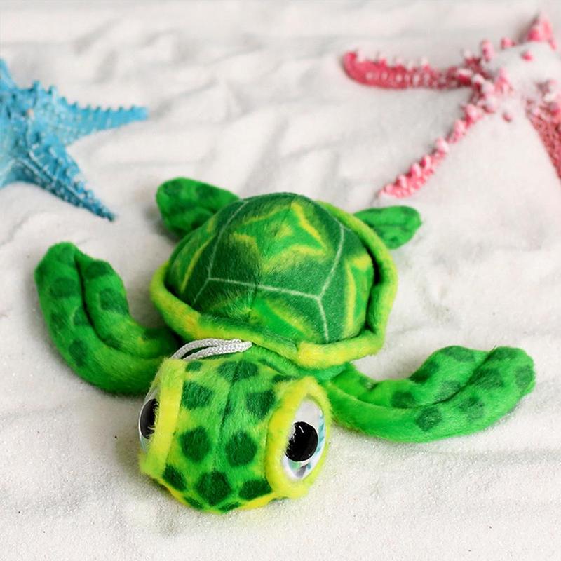 17cm 6.69in Lovely Turtle Design Stuffed Toy, Cute Big Eyes Turtle Plush Toy, Stuffed Marine Animals, Soft & Comfy Plush Toy, Home Desktop Decoration