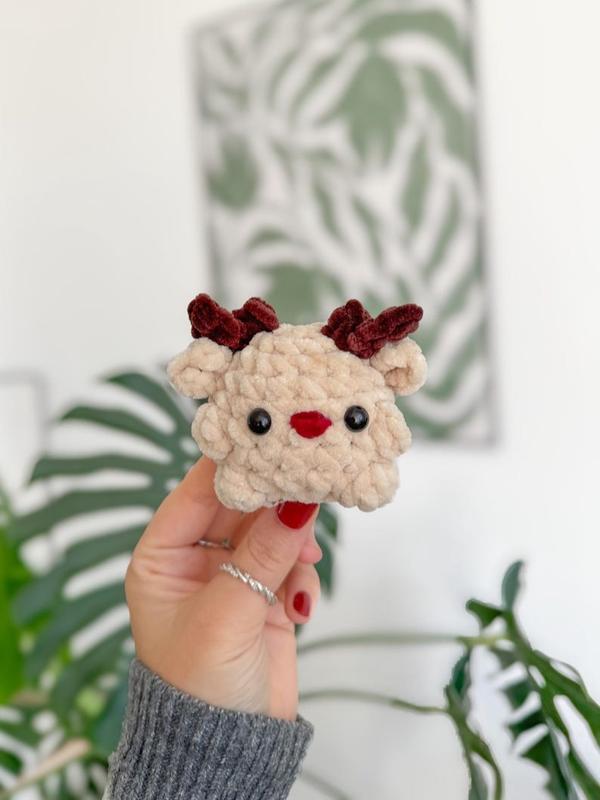 Mini Rudolph Reindeer Crochet, winter Christmas diy, Christmas Crochet (Handmade goods will be made by hand so the production time will be a little longer)