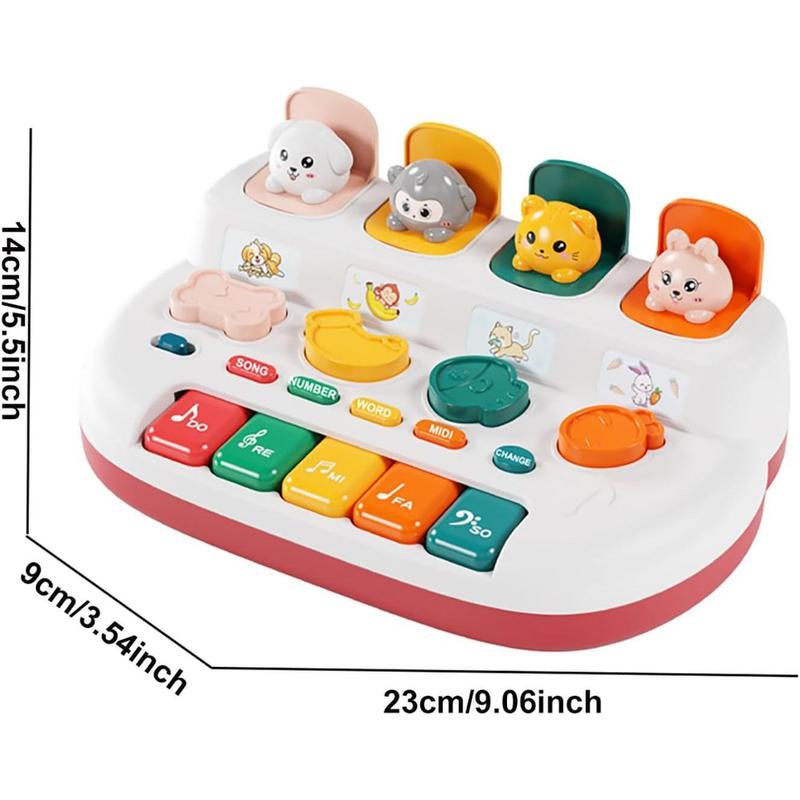 Electronic Organ Music Intelligent Toys for Kids, Children's Electronic Organ Cartoon Puzzle Music Animal Multi-Function Piano Toys Children's Gifts Games Boys and Girls Early Education Gifts