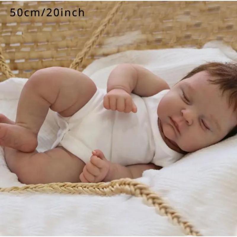 19-Inch Soft Silicone Reborn Baby Doll - Realistic Newborn Bebe Girl with Black Skin, Cloth Body, and Lovely Facial Expression - Ideal Birthday Gift for Kids