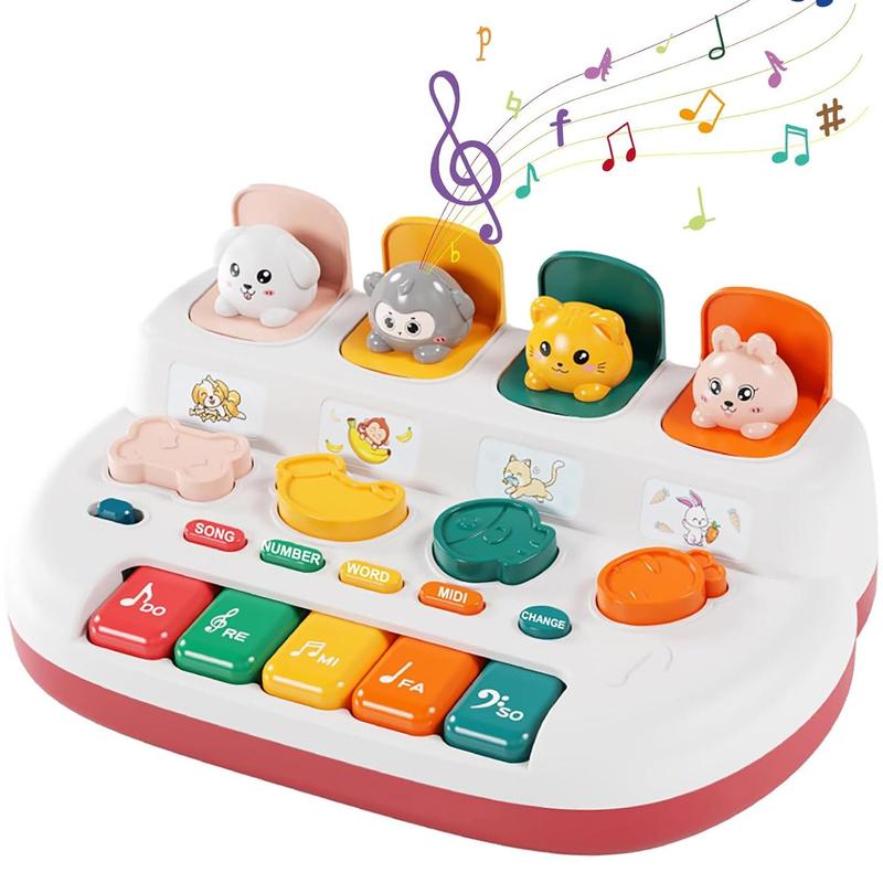 Electronic Organ Music Intelligent Toys for Kids, Children's Electronic Organ Cartoon Puzzle Music Animal Multi-Function Piano Toys Children's Gifts Games Boys and Girls Early Education Gifts