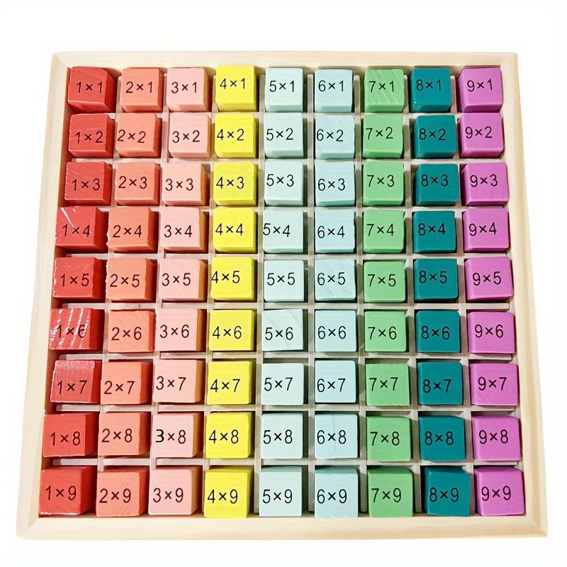 Wooden Multiplication Math Board Game, Educational Toy for Kids, Early Learning Gift, Colorful, for Ages 3+, Perfect for Halloween, Thanksgiving, Christmas, Educational Games Category