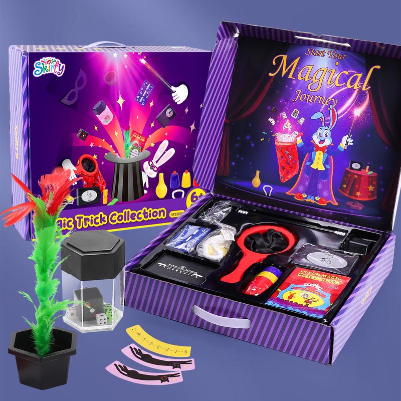 Magic Kit-75+ Magic Tricks for People,Perfect Magic Toys,Featuring with Floating Vase,Double Magic Bag,Magic Mirror-Great Birthday Gifts