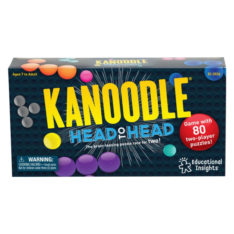 Educational Insights Kanoodle Head-to-Head Puzzle for 2 Players, Brain Teaser Game for Kids, Teens and Adults, Featuring 80 Challenges, Stocking Stuffer, Gift for Ages 7+