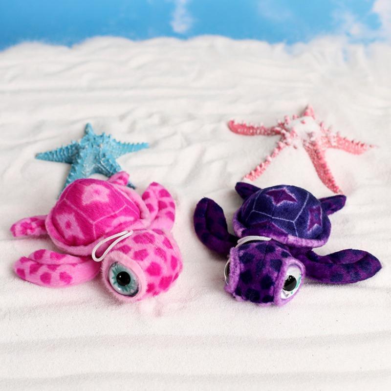 17cm 6.69in Lovely Turtle Design Stuffed Toy, Cute Big Eyes Turtle Plush Toy, Stuffed Marine Animals, Soft & Comfy Plush Toy, Home Desktop Decoration